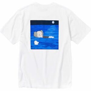 Uniqlo x KAWS White Tee with Blue Graphic